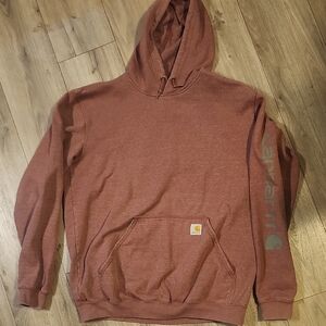 Carhartt Men's Rust Hoodie - L Tall
